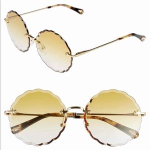 Chloe Rosie 60mm Scalloped Sunglasses
